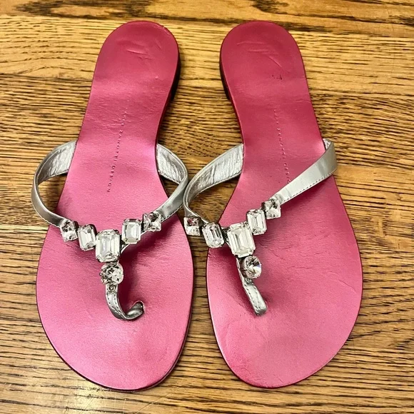 Crystals Giuseppe Zanotti Sandals Pink - Picture 2 of 14